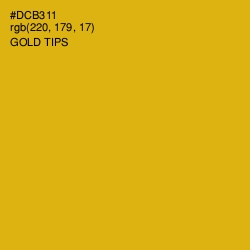 #DCB311 - Gold Tips Color Image
