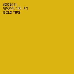 #DCB411 - Gold Tips Color Image