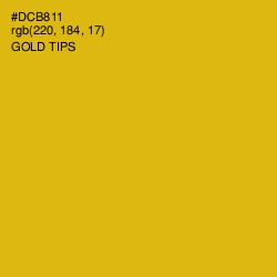 #DCB811 - Gold Tips Color Image