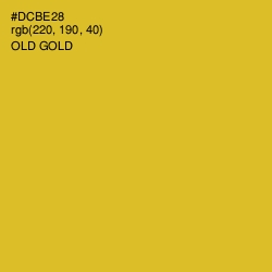 #DCBE28 - Old Gold Color Image