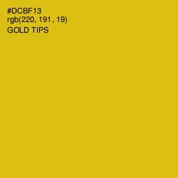 #DCBF13 - Gold Tips Color Image