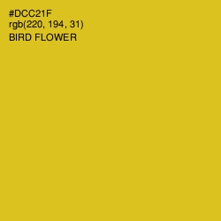 #DCC21F - Bird Flower Color Image