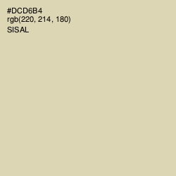 #DCD6B4 - Sisal Color Image