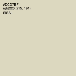 #DCD7BF - Sisal Color Image