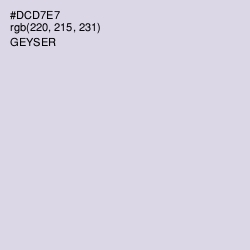 #DCD7E7 - Geyser Color Image