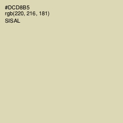 #DCD8B5 - Sisal Color Image