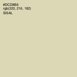 #DCD8B6 - Sisal Color Image