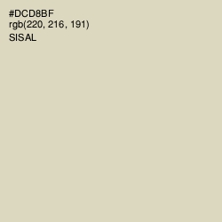 #DCD8BF - Sisal Color Image