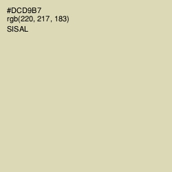 #DCD9B7 - Sisal Color Image