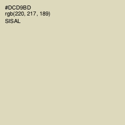 #DCD9BD - Sisal Color Image