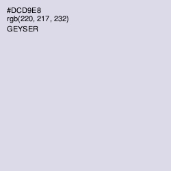 #DCD9E8 - Geyser Color Image