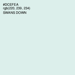 #DCEFEA - Swans Down Color Image