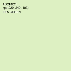 #DCF0C1 - Tea Green Color Image