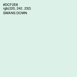 #DCF2E8 - Swans Down Color Image