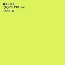 #DCF35E - Canary Color Image