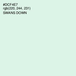 #DCF4E7 - Swans Down Color Image