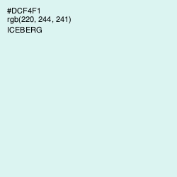 #DCF4F1 - Iceberg Color Image