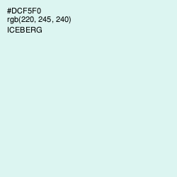 #DCF5F0 - Iceberg Color Image