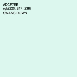 #DCF7EE - Swans Down Color Image
