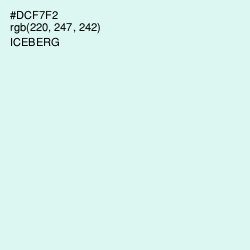 #DCF7F2 - Iceberg Color Image