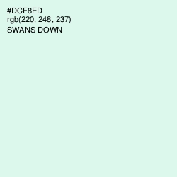 #DCF8ED - Swans Down Color Image