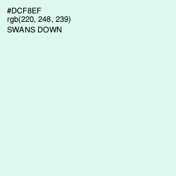 #DCF8EF - Swans Down Color Image