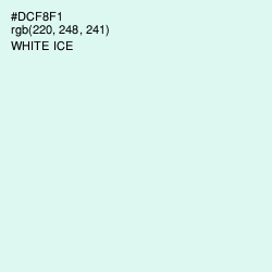 #DCF8F1 - White Ice Color Image