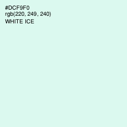 #DCF9F0 - White Ice Color Image