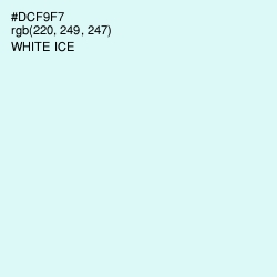 #DCF9F7 - White Ice Color Image
