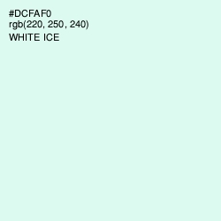 #DCFAF0 - White Ice Color Image