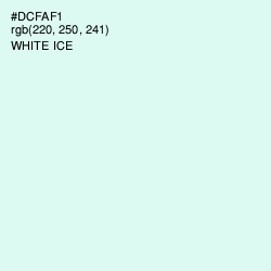 #DCFAF1 - White Ice Color Image