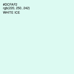 #DCFAF2 - White Ice Color Image