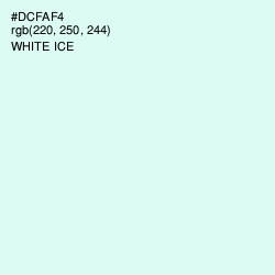 #DCFAF4 - White Ice Color Image