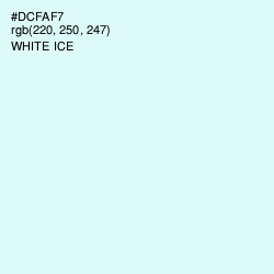 #DCFAF7 - White Ice Color Image