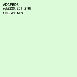 #DCFBD8 - Snowy Mint Color Image