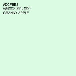 #DCFBE3 - Granny Apple Color Image