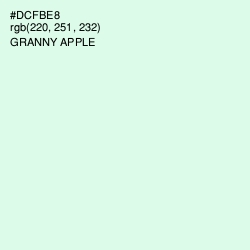 #DCFBE8 - Granny Apple Color Image