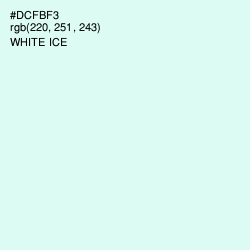 #DCFBF3 - White Ice Color Image