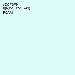 #DCFBF9 - Foam Color Image