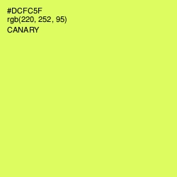 #DCFC5F - Canary Color Image