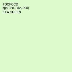 #DCFCCD - Tea Green Color Image