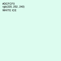 #DCFCF0 - White Ice Color Image