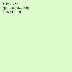 #DCFDCD - Tea Green Color Image