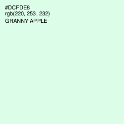 #DCFDE8 - Granny Apple Color Image