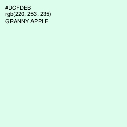 #DCFDEB - Granny Apple Color Image