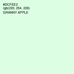 #DCFEE2 - Granny Apple Color Image