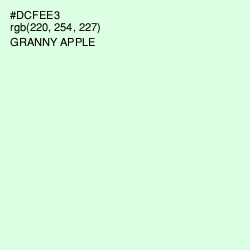 #DCFEE3 - Granny Apple Color Image