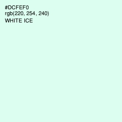 #DCFEF0 - White Ice Color Image