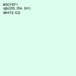 #DCFEF1 - White Ice Color Image