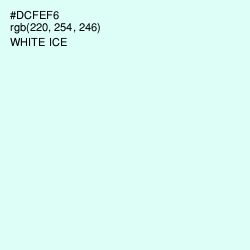 #DCFEF6 - White Ice Color Image